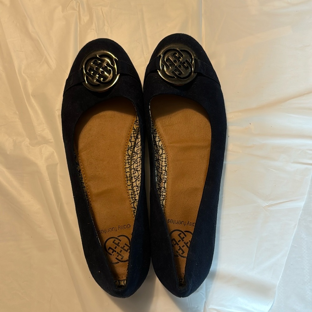 Daisy Fuentes Dress Flats/Shoes in Blue (Size 8.5)